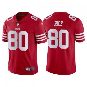 Wholesale Cheap Men\'s San Francisco 49ers #80 Jerry Rice 2022 New Red Vapor Untouchable Stitched Jersey