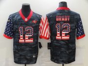 Wholesale Cheap Men's Tampa Bay Buccaneers #12 Tom Brady USA Camo 2020 Salute To Service Stitched NFL Nike Limited Jersey