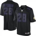 Wholesale Cheap Nike Vikings #28 Adrian Peterson Black Men's Stitched NFL Impact Limited Jersey