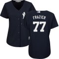 Wholesale Cheap New York Yankees #77 Clint Frazier Navy Majestic Women's Cool Base Stitched MLB Jersey
