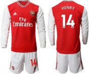 Wholesale Cheap Arsenal #14 Henry Red Home Long Sleeves Soccer Club Jersey