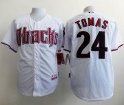 Wholesale Cheap Diamondbacks #24 Yasmany Tomas White Cool Base Stitched MLB Jersey