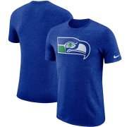Wholesale Cheap Seattle Seahawks Nike Marled Historic Logo Performance T-Shirt Heathered Royal