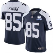 Wholesale Cheap Nike Cowboys #85 Noah Brown Navy Blue Thanksgiving Men's Stitched With Established In 1960 Patch NFL Vapor Untouchable Limited Throwback Jersey