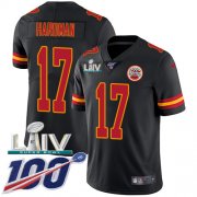 Wholesale Cheap Nike Chiefs #17 Mecole Hardman Black Super Bowl LIV 2020 Men's Stitched NFL Limited Rush 100th Season Jersey