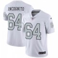 Wholesale Cheap Youth Las Vegas Raiders #64 Richie Incognito Limited White Color Rush Jersey