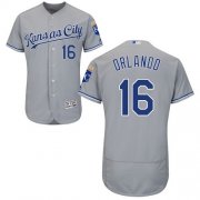 Wholesale Cheap Royals #16 Paulo Orlando Grey Flexbase Authentic Collection Stitched MLB Jersey
