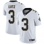 Wholesale Cheap Nike Saints #3 Wil Lutz White Men's Stitched NFL Vapor Untouchable Limited Jersey
