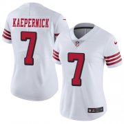 Wholesale Cheap Nike 49ers #7 Colin Kaepernick White Rush Women's Stitched NFL Vapor Untouchable Limited Jersey