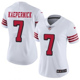 Wholesale Cheap Nike 49ers #7 Colin Kaepernick White Rush Women\'s Stitched NFL Vapor Untouchable Limited Jersey