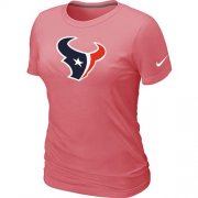 Wholesale Cheap Women's Nike Houston Texans Pink Logo T-Shirt