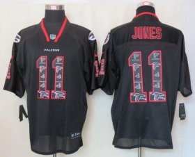 Wholesale Cheap Nike Falcons #11 Julio Jones New Lights Out Black Men\'s Stitched NFL Elite Jersey