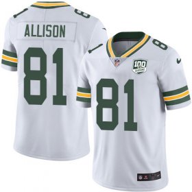 Wholesale Cheap Nike Packers #81 Geronimo Allison White Men\'s 100th Season Stitched NFL Vapor Untouchable Limited Jersey