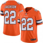 Wholesale Cheap Nike Broncos #22 Kareem Jackson Orange Men's Stitched NFL Limited Rush Jersey