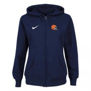 Wholesale Cheap Nike Cleveland Browns Ladies Tailgater Full Zip Hoodie Blue