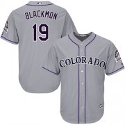 Wholesale Cheap Rockies #19 Charlie Blackmon Grey New Cool Base Stitched MLB Jersey