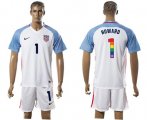 Wholesale Cheap USA #1 Howard White Rainbow Soccer Country Jersey