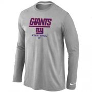 Wholesale Cheap Nike New York Giants Critical Victory Long Sleeve T-Shirt Grey