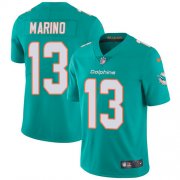 Wholesale Cheap Nike Dolphins #13 Dan Marino Aqua Green Team Color Men's Stitched NFL Vapor Untouchable Limited Jersey