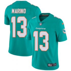 Wholesale Cheap Nike Dolphins #13 Dan Marino Aqua Green Team Color Men\'s Stitched NFL Vapor Untouchable Limited Jersey