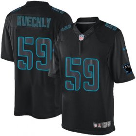 Wholesale Cheap Nike Panthers #59 Luke Kuechly Black Men\'s Stitched NFL Impact Limited Jersey