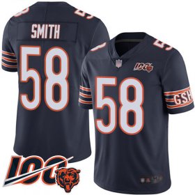 Wholesale Cheap Nike Bears #58 Roquan Smith Navy Blue Team Color Youth Stitched NFL 100th Season Vapor Limited Jersey