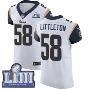 Wholesale Cheap Nike Rams #58 Cory Littleton White Super Bowl LIII Bound Men's Stitched NFL Vapor Untouchable Elite Jersey