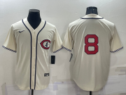 Wholesale Men's Chicago Cubs #8 Andre Dawson Cream Turn Back the Clock Stitched MLB Cooperstown Collection Nike Jersey
