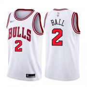 Wholesale Cheap Big Size Chicago Bulls #2 Lonzo Ball White 2021 Nike Swingman Stitched Jersey