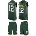 Wholesale Cheap Nike Packers #12 Aaron Rodgers Green Team Color Men's Stitched NFL Limited Tank Top Suit Jersey
