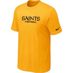 Wholesale Cheap Nike New Orleans Saints Sideline Legend Authentic Font Dri-FIT NFL T-Shirt Yellow