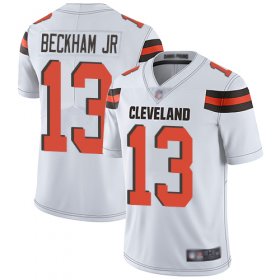 Wholesale Cheap Nike Browns #13 Odell Beckham Jr White Men\'s Stitched NFL Vapor Untouchable Limited Jersey