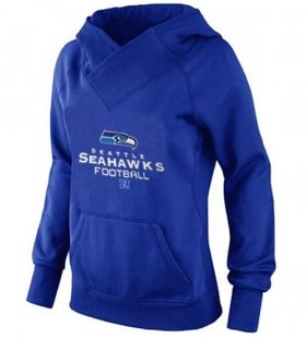 Wholesale Cheap Women\'s Seattle Seahawks Big & Tall Critical Victory Pullover Hoodie Blue