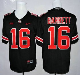 Wholesale Cheap Ohio State Buckeyes #16 J.T. Barrett Black With Red College Football Nike Limited Jersey