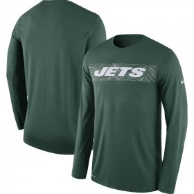 Wholesale Cheap New York Jets Nike Sideline Seismic Legend Long Sleeve T-Shirt Green