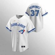Wholesale Cheap Men's Toronto Blue Jays #37 Teoscar Hernandez White Stitched MLB Cool Base Nike Jersey