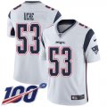 Cheap Nike Patriots #53 Josh Uche White Youth Stitched NFL 100th Season Vapor Untouchable Limited Jersey