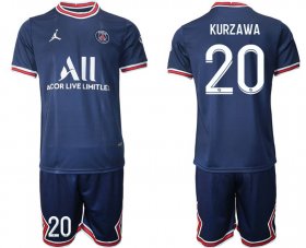 Wholesale Cheap Men 2021-2022 ClubParis Saint-Germainhome blue 20 Soccer Jersey