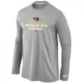 Wholesale Cheap Nike Baltimore Ravens Critical Victory Long Sleeve T-Shirt Grey