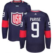 Wholesale Cheap Team USA #9 Zach Parise Navy Blue 2016 World Cup Stitched NHL Jersey