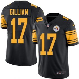 Wholesale Cheap Nike Steelers #17 Joe Gilliam Black Men\'s Stitched NFL Limited Rush Jersey