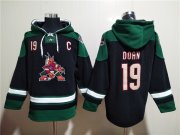 Wholesale Cheap Men's Arizona Coyotes #19 Shane Doan Black Green Ageless Must-Have Lace-Up Pullover Hoodie