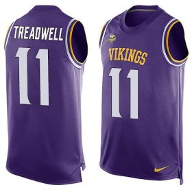 Wholesale Cheap Nike Vikings #11 Laquon Treadwell Purple Team Color Men\'s Stitched NFL Limited Tank Top Jersey