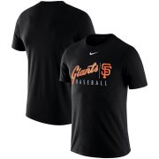 Wholesale Cheap San Francisco Giants Nike MLB Team Logo Practice T-Shirt Black
