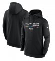 Wholesale Cheap Men's New England Patriots 2022 Black Crucial Catch Therma Performance Pullover Hoodie