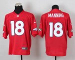 Wholesale Cheap Nike Broncos #18 Peyton Manning Red Men's Stitched NFL Elite QB Practice Jersey