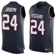 Wholesale Cheap Nike Texans #24 Johnathan Joseph Navy Blue Team Color Men's Stitched NFL Limited Tank Top Jersey
