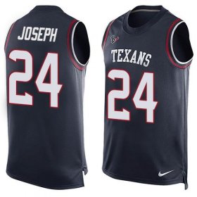 Wholesale Cheap Nike Texans #24 Johnathan Joseph Navy Blue Team Color Men\'s Stitched NFL Limited Tank Top Jersey