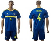 Wholesale Cheap Bosnia Herzegovina #4 Spahic Home Soccer Country Jersey