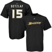 Wholesale Cheap Anaheim Ducks #15 Ryan Getzlaf Reebok Secondary Logo Name & Number T-Shirt Black